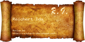 Reichert Ida névjegykártya